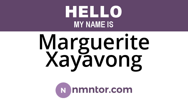 Marguerite Xayavong