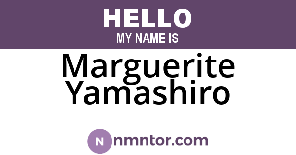 Marguerite Yamashiro