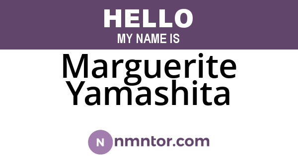 Marguerite Yamashita