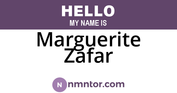 Marguerite Zafar