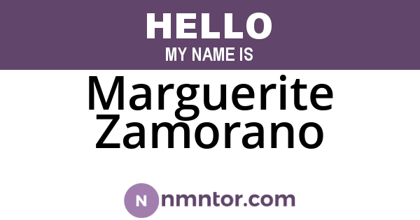 Marguerite Zamorano