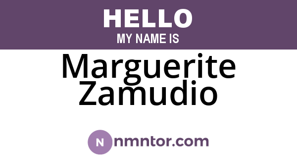Marguerite Zamudio