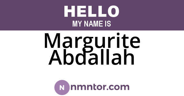 Margurite Abdallah