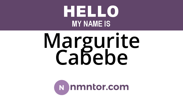 Margurite Cabebe