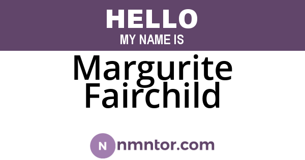 Margurite Fairchild