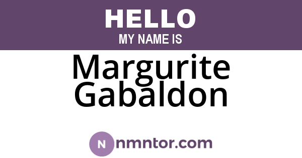 Margurite Gabaldon