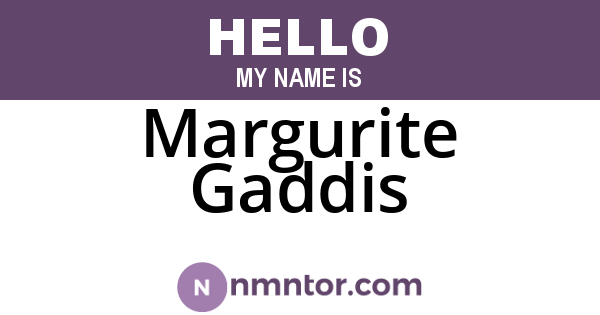 Margurite Gaddis