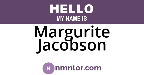 Margurite Jacobson