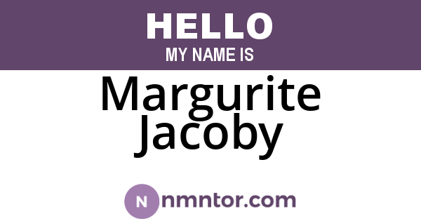 Margurite Jacoby