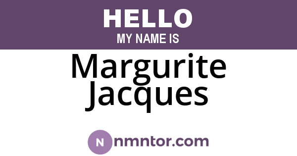 Margurite Jacques