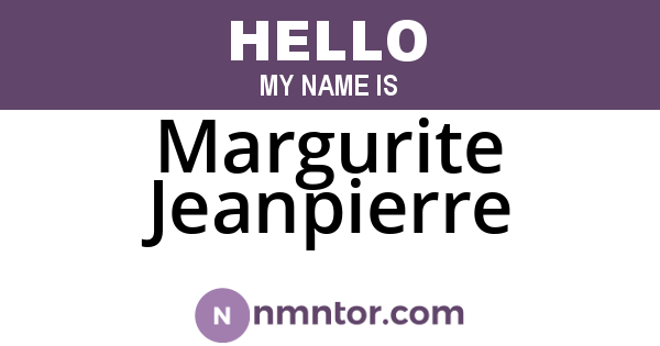 Margurite Jeanpierre