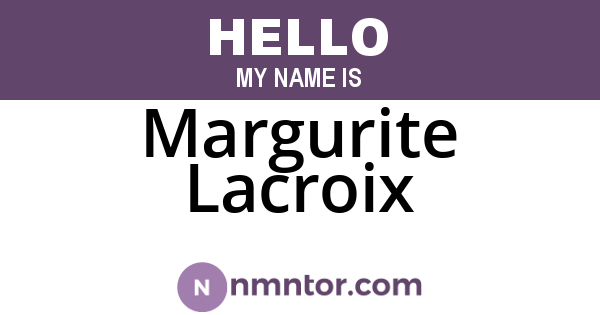 Margurite Lacroix