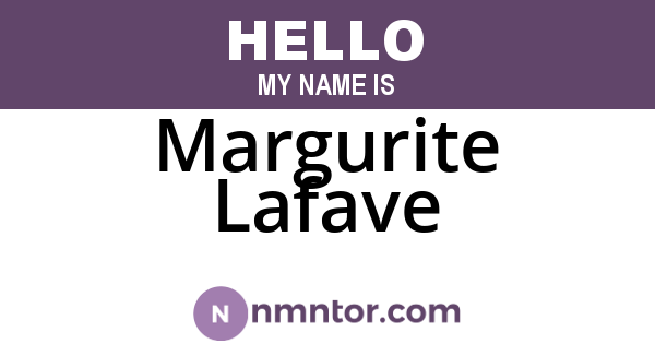 Margurite Lafave