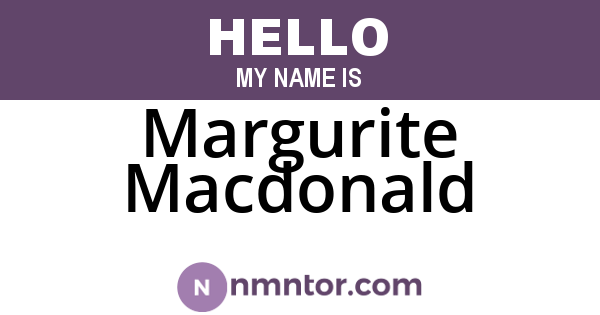 Margurite Macdonald