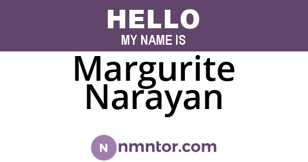 Margurite Narayan