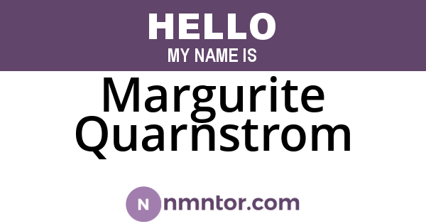 Margurite Quarnstrom