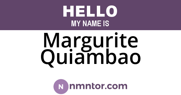 Margurite Quiambao