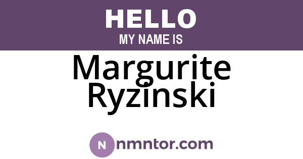 Margurite Ryzinski