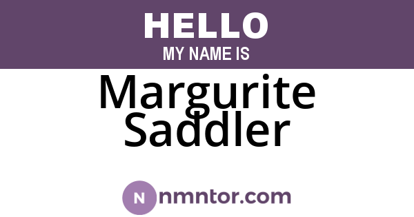 Margurite Saddler