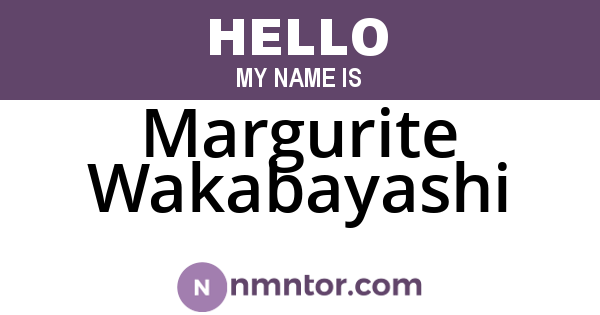 Margurite Wakabayashi