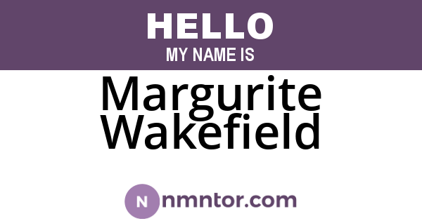 Margurite Wakefield