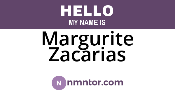 Margurite Zacarias