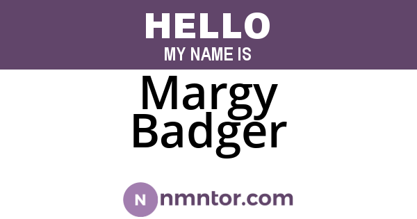 Margy Badger