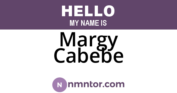 Margy Cabebe