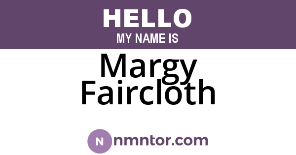 Margy Faircloth
