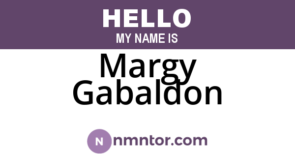 Margy Gabaldon