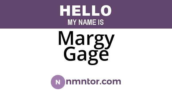 Margy Gage
