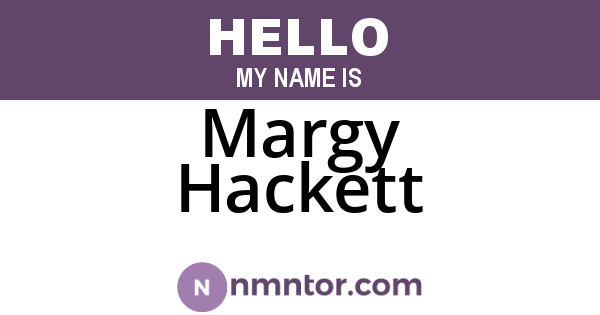 Margy Hackett