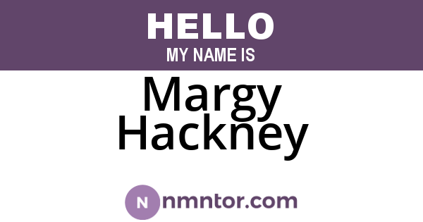 Margy Hackney
