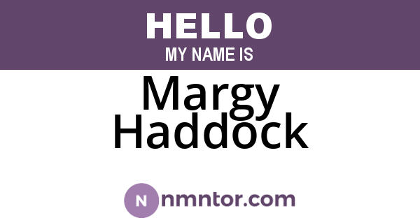 Margy Haddock