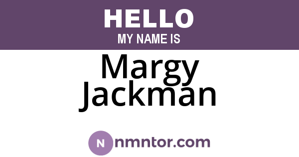 Margy Jackman