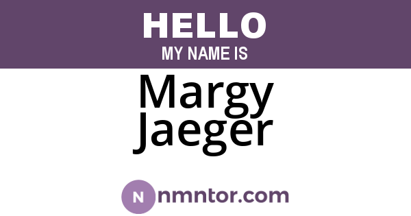 Margy Jaeger