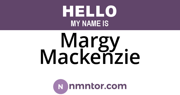 Margy Mackenzie