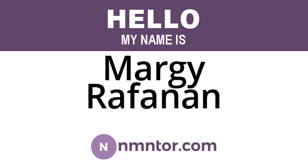 Margy Rafanan