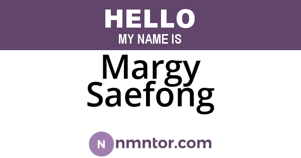 Margy Saefong