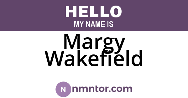 Margy Wakefield