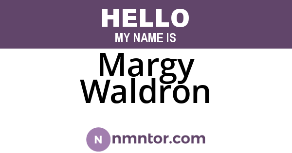 Margy Waldron