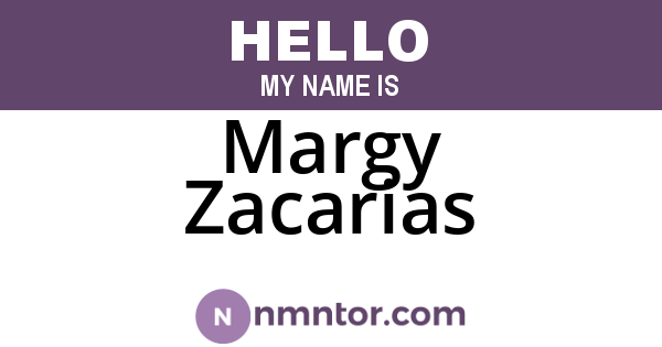 Margy Zacarias
