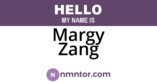 Margy Zang