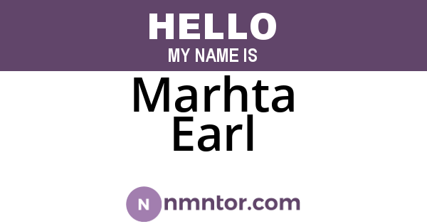 Marhta Earl