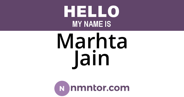 Marhta Jain