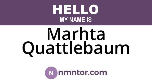 Marhta Quattlebaum