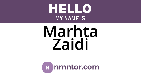 Marhta Zaidi