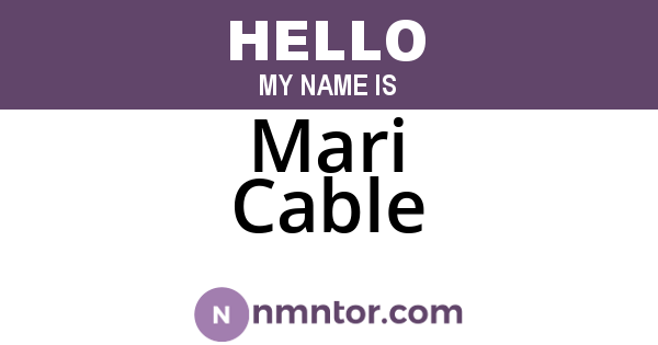 Mari Cable