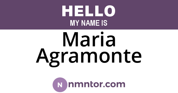Maria Agramonte
