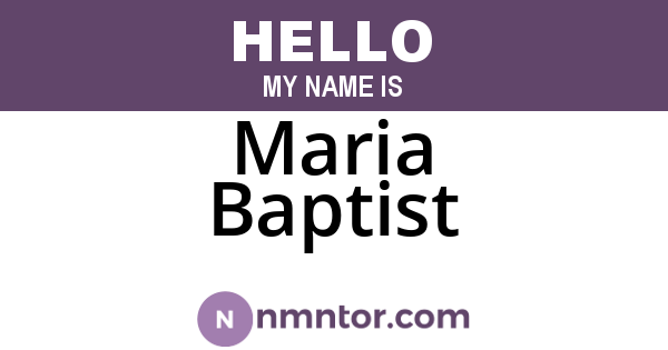 Maria Baptist